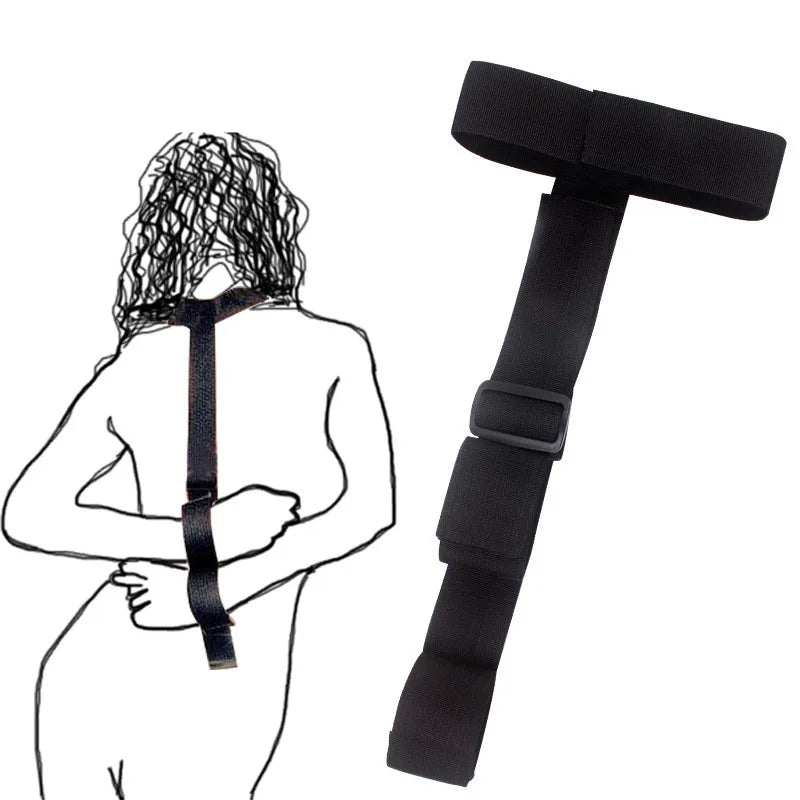 Adults Erotic Bondage Bed Games Sex Equipment Set of Nylon Restraints Handcuffs Ankle Cuffs for Fetish Bdsm Slave Role Play Toys