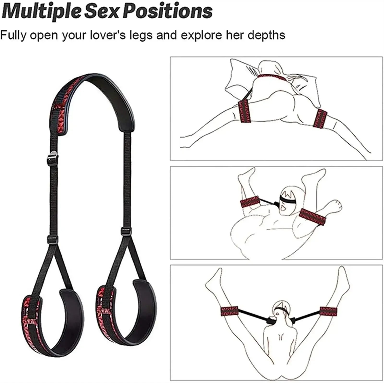 BDSM Bondage Sex Toys for Woman Adjustable Handcuffs & Ankle Cuffs Adult Games Erotic Restraints Kit Slave Chastity Accessories