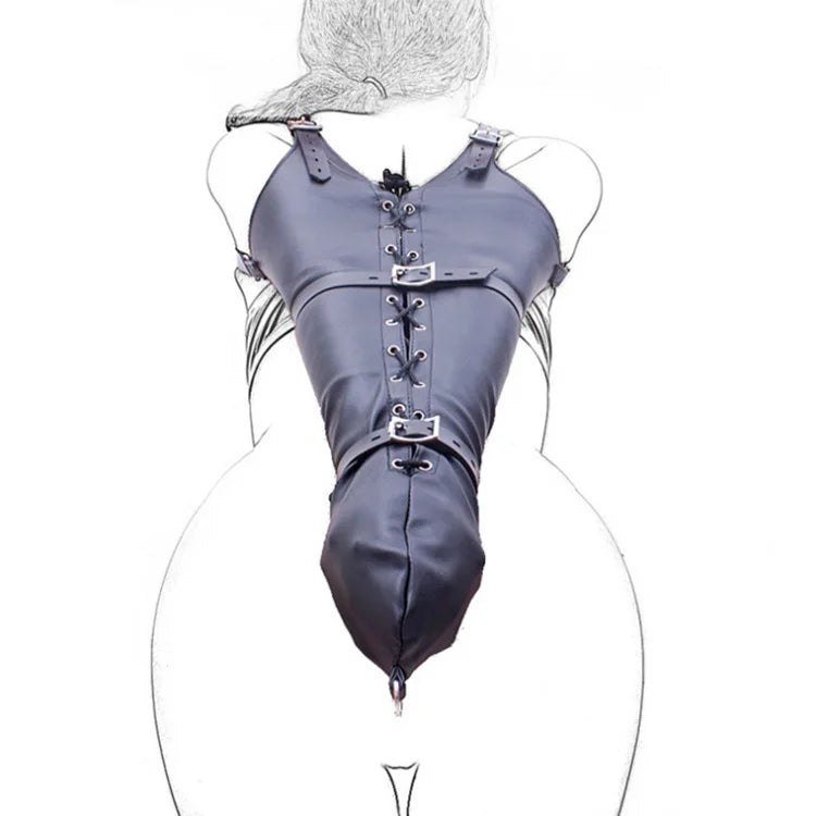 bondage leather glove Zipper Single Glove Armbinder with Over Shoulder Straps Sexy Full Sleeve One Arm Binder Bondage Restraint