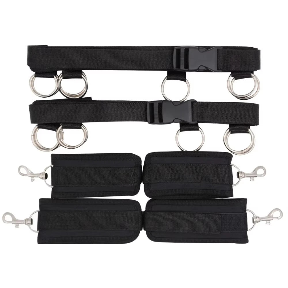 Adjustable Bed Bondage Restraints Sex Adult Under King/Queen Bed Sex BDSM Bondage With Wrist Ankle Cuffs SM Sex Toys For Couples
