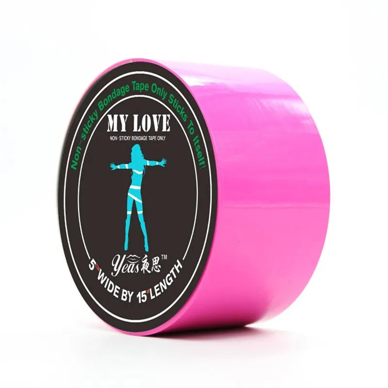BDSM Bondage Electrostatic Adsorption Tape Skin Friendly Body Harness Tied Static Sex Toys for Couple Tied Adult Toy 15M