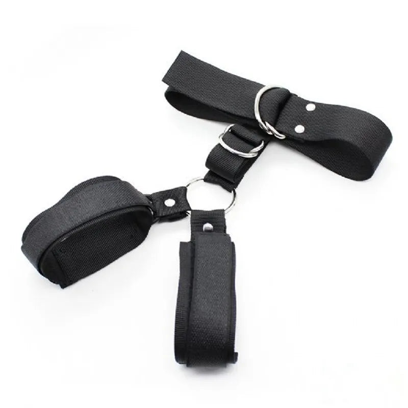 Behind Back Hand Cuffs Slave Collar BDSM Bondage Restraints Mouth Gag Harness For Women Bondage Gear Erotic Toys For Couples