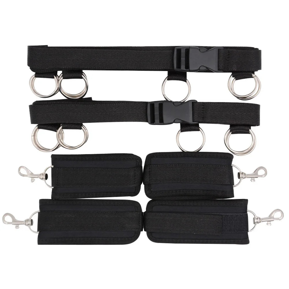 Adjustable Bed Bondage Restraints Sex Adult Under King/Queen Bed Sex BDSM Bondage With Wrist Ankle Cuffs SM Sex Toys For Couples