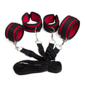 Restraint Set BDSM Bondage Handcuffs & Ankle Cuffs Slave On The Bed Open Leg Flirt Sex Toys For Women Couples Erotic Adult Game