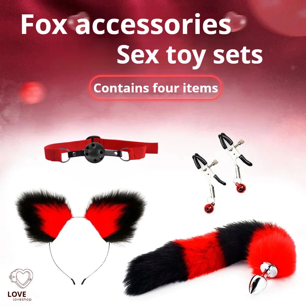 BDSM Bondage Kit for Couples Erotic Sex Toys with Slave Collars Obedience Handcuffs Bandage Restraints for Master And Adult Game