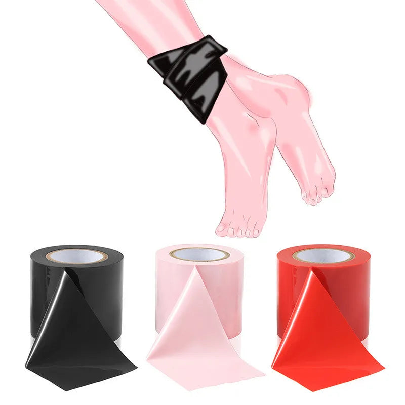 BDSM Bondage Electrostatic Adsorption Tape Skin Friendly Body Harness Tied Static Sex Toys for Couple Tied Adult Toy 15M
