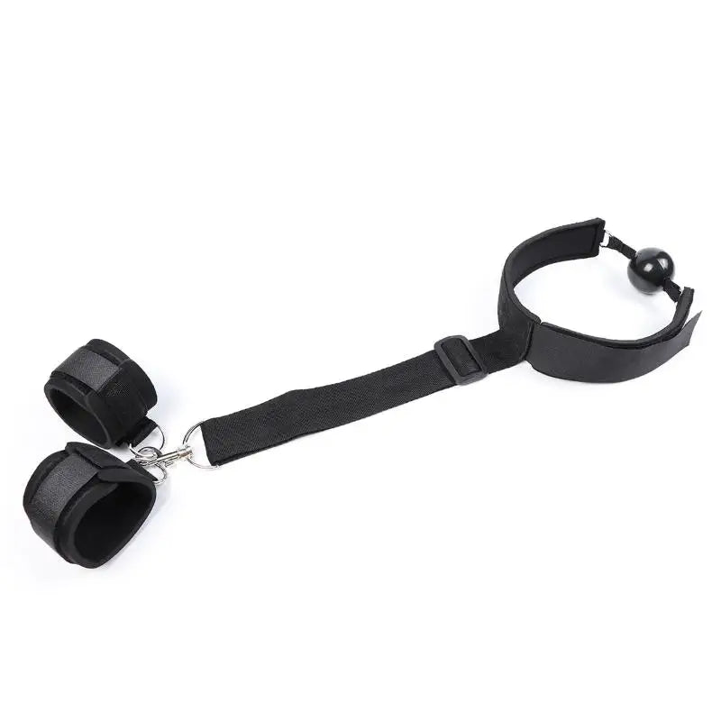 textureComplete Bondage Set Handcuffs Cuffs Strap Whip Rope Mouth Gag Adult Sex Toys for Couples Bedroom Erotic Game