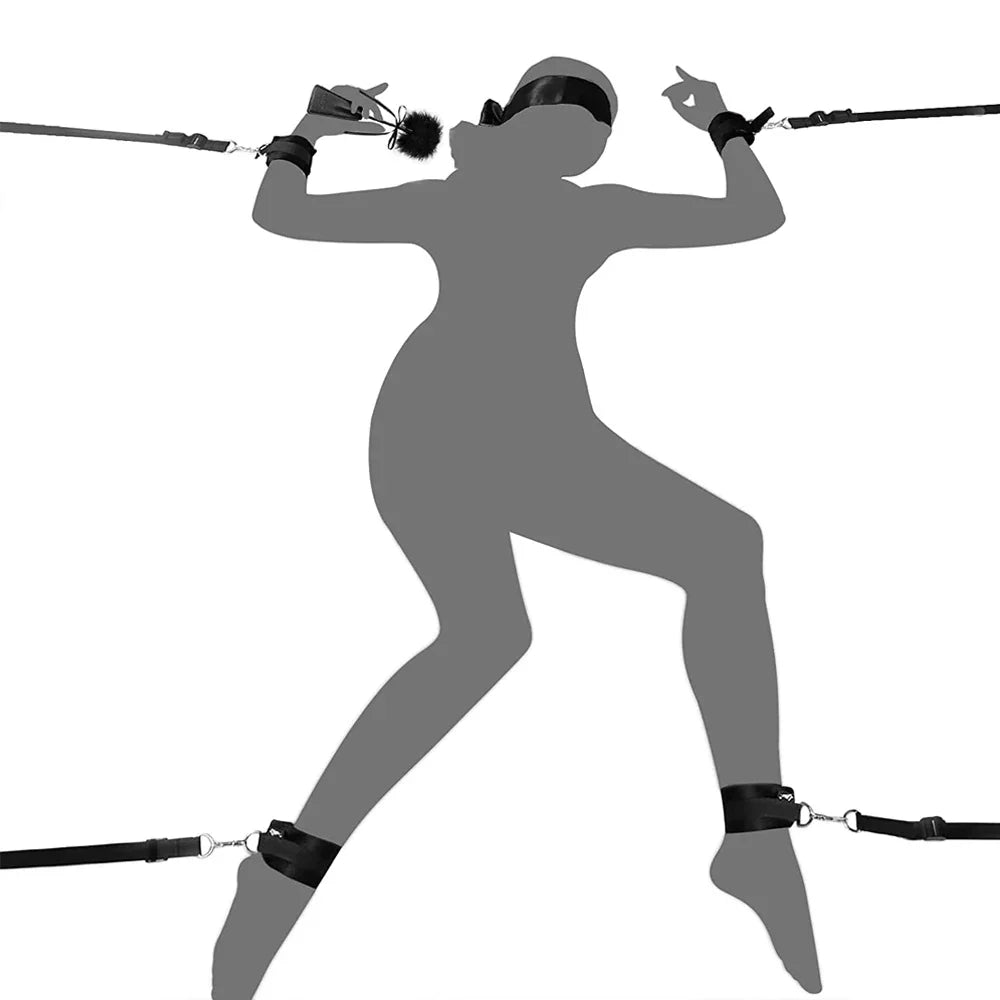 Bdsm Restraints Bondage Rope Open Leg Erotic Sex Toys Ankle Leather Handcuffs Sex Product Adult Games For Woman Female Couples