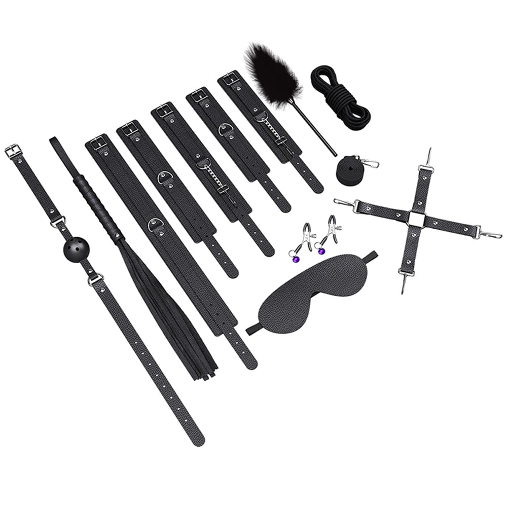 BDSM Adjustable Straps Bed Restraints Sex Bondage Kit For Couple Handcuffs Ankle Cuffs With Bondage Set SM Adult Games Sex Toys
