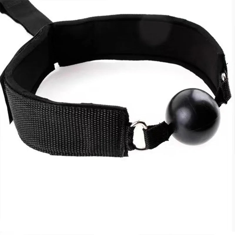 Adult Bondage Gear SM Back Handcuff Restraint Set Mouth Gag Slave Play Sextoy Bondage Kit for Adult Gear Adult Couple Woman 18+