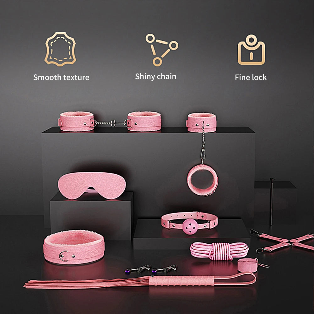 BDSM Adjustable Straps Bed Restraints Sex Bondage Kit For Couple Handcuffs Ankle Cuffs With Bondage Set SM Adult Games Sex Toys